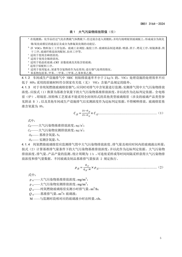 四川省发布地标《玻璃工业大气污染物排放标准》