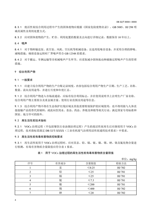 江苏省发布《废活性炭综合利用污染控制技术规范（征求意见稿）》