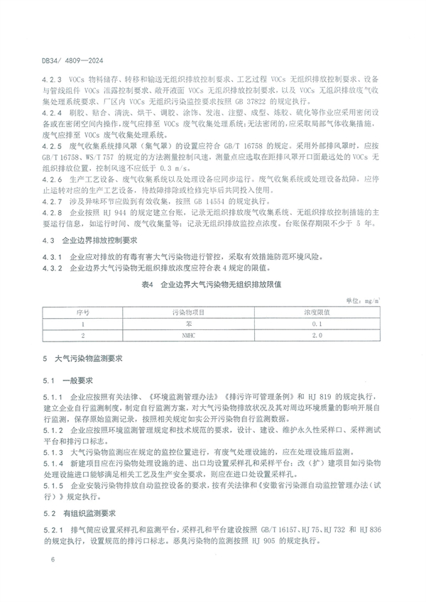 安徽省《制鞋工业大气污染物排放标准》发布