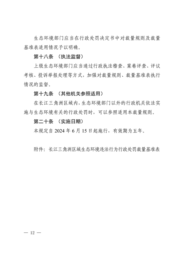 上海、江苏、浙江三地联合印发《长江三角洲区域生态环境行政处罚裁量规则》