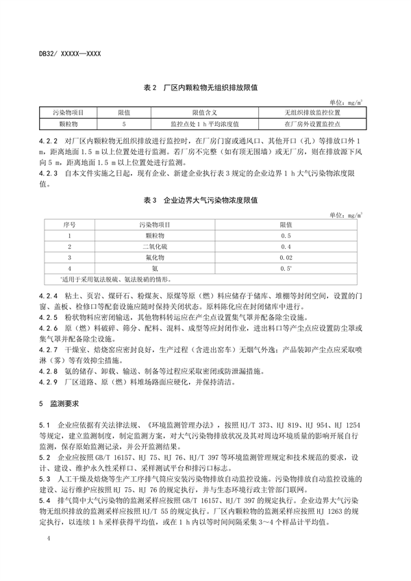 江苏省发布地标《砖瓦工业大气污染物排放标准（征求意见稿）》