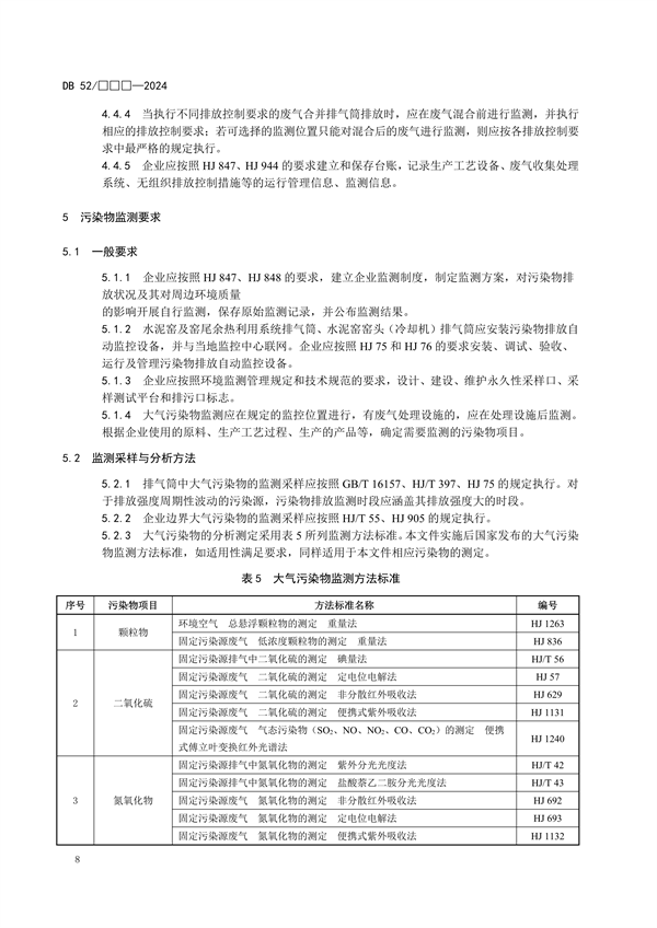 《贵州省水泥工业大气污染物排放标准（征求意见稿）》发布