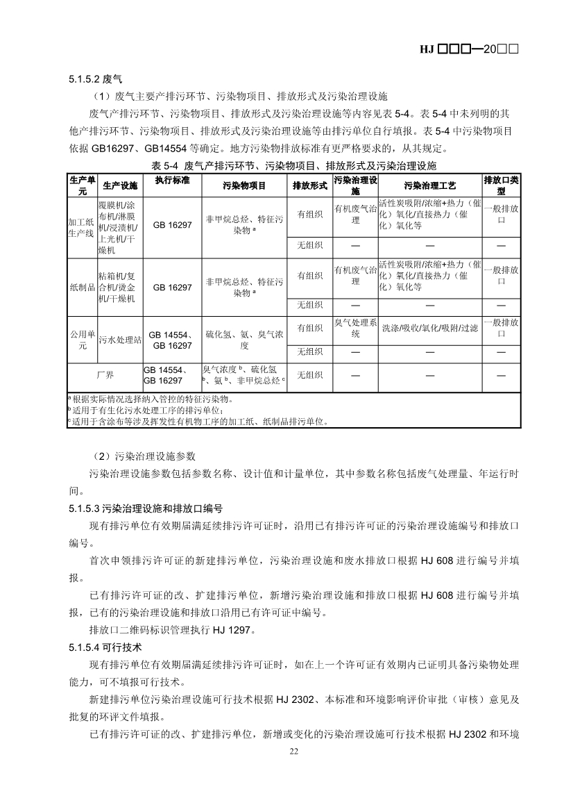 生态环境部：排污许可证申请与核发技术规范 造纸和纸制品业（征求意见稿）