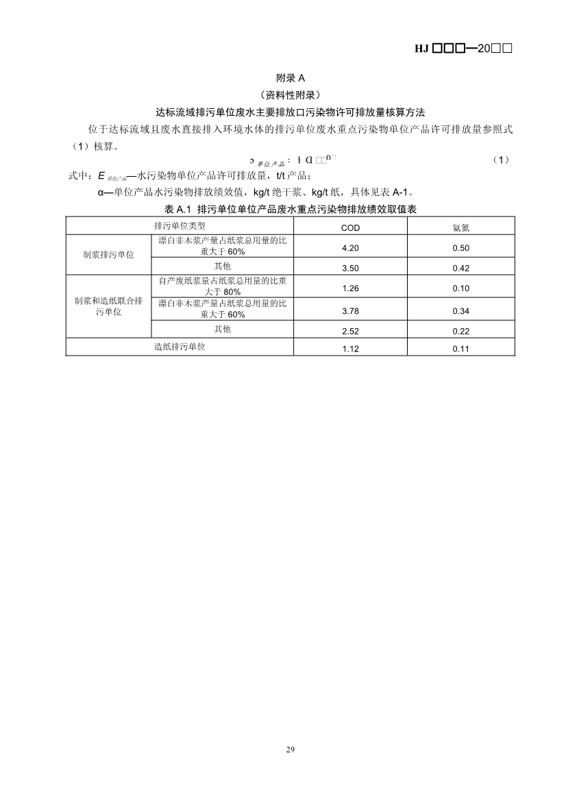 生态环境部：排污许可证申请与核发技术规范 造纸和纸制品业（征求意见稿）