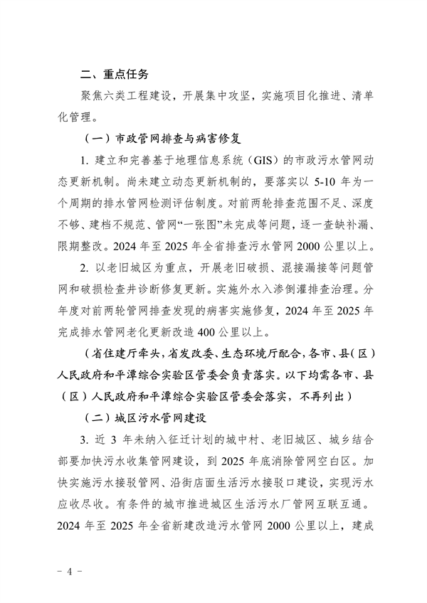 《福建省城市生活污水处理提质增效和黑臭水体治理攻坚战实施方案（2024-2025年）》发布