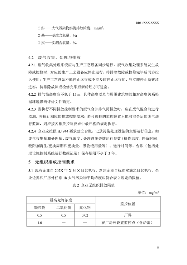 《四川省砖瓦工业大气污染物排放标准（征求意见稿）》征求意见