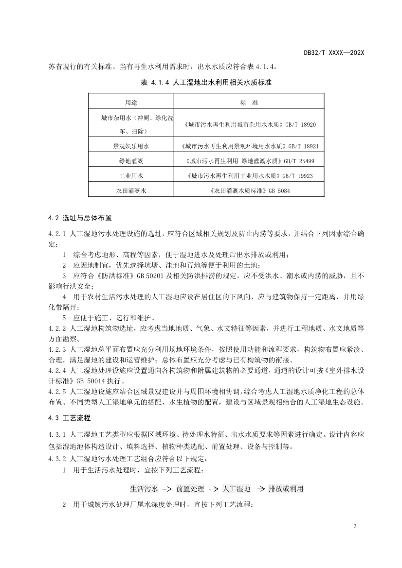 江苏地标《人工湿地污水处理技术规程》报批版公示！