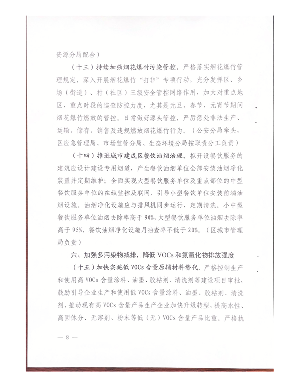 开封市城乡一体化示范区空气质量持续改善行动实施方案
