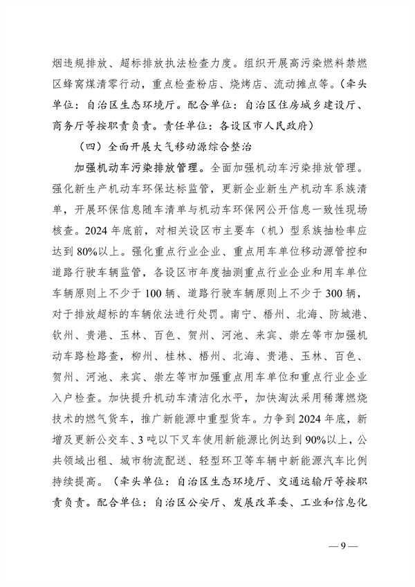 《广西2024—2025年秋冬季大气污染防治攻坚行动方案》发布