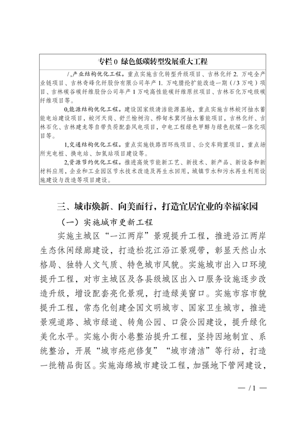 吉林市印发《美丽江城建设规划（2024—2035年）》