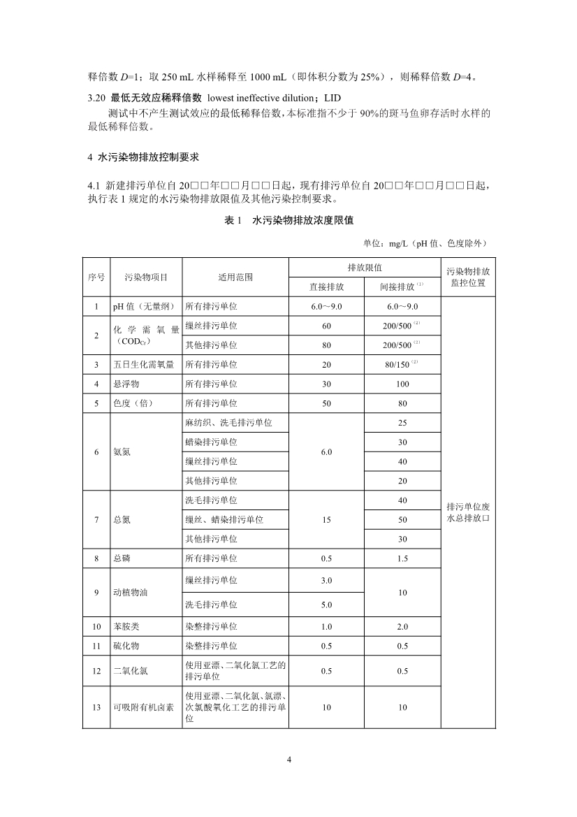 生态环境部：纺织工业水污染物排放标准（二次征求意见稿）