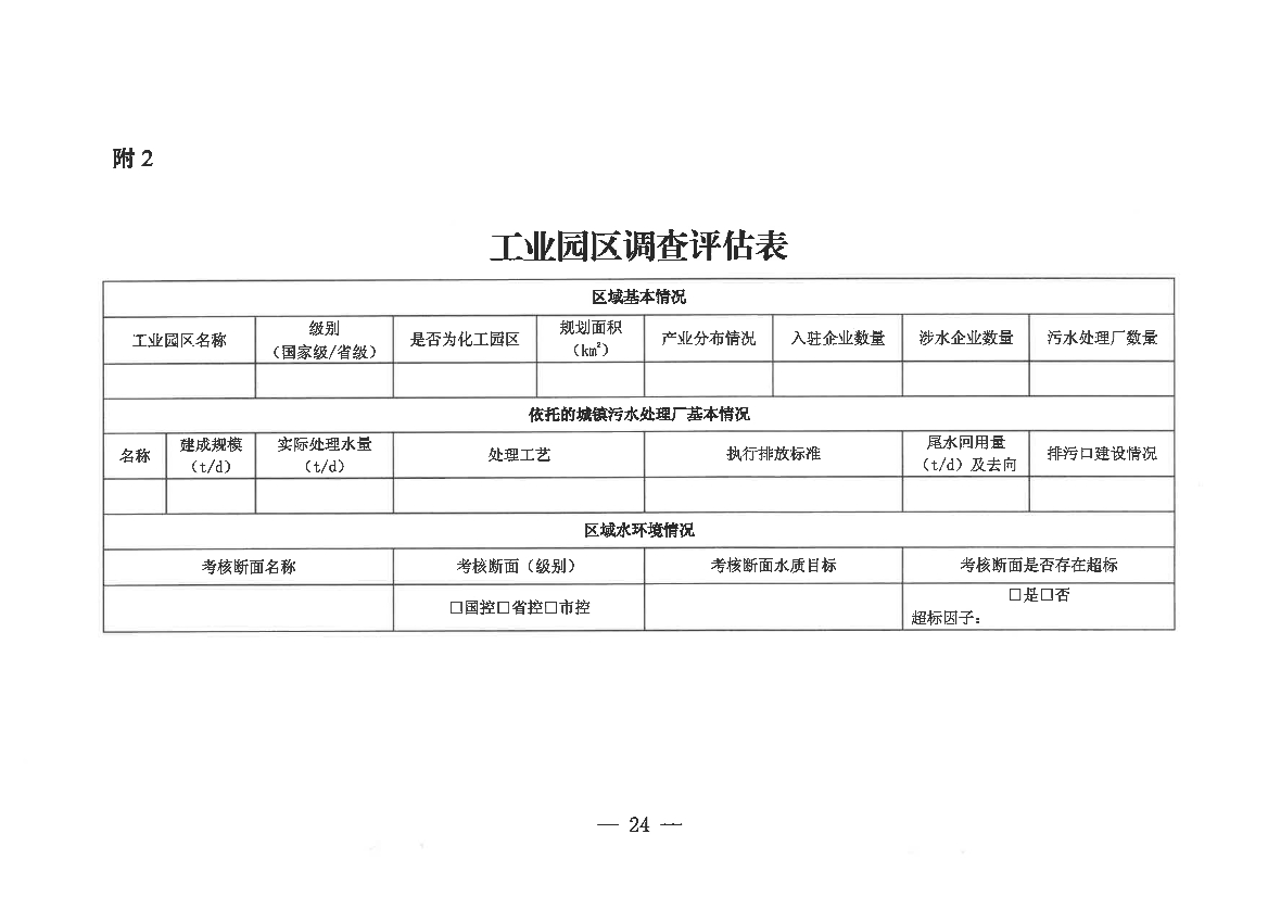 河南省工业园区工业废水依托城镇污水处理厂处理评估工作指南（试行）